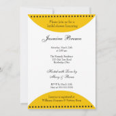 Invitation Fête de l'mariée moderne des Inséparables jaunes   (Dos)