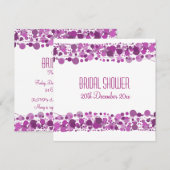 Invitation Fête de l'mariée moderne Dots violets (Devant / Derrière)
