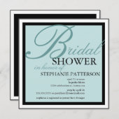 Invitation Fête de l'mariée moderne et élégante dans l'invita (Devant / Derrière)