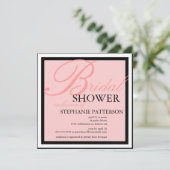 Invitation Fête de l'mariée moderne et élégante dans une invi (Debout devant)