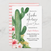 Invitation Fête de l'mariée moyenne de Cactus Nacho moderne (Devant / Derrière)