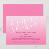 Invitation Fête de l'mariée Ombre rose (Devant / Derrière)