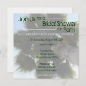 Invitation Fête de l'mariée Palm Tree (Devant / Derrière)