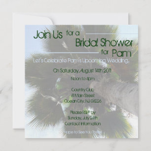 Invitation Fête de l'mariée Palm Tree