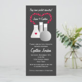 Invitation Fête de l'mariée parfaite de chimie (Debout devant)