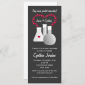 Invitation Fête de l'mariée parfaite de chimie (Devant / Derrière)