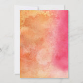 Invitation Fête de l'mariée Peach Ombre Trees (Dos)