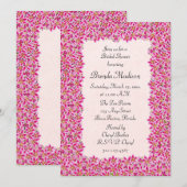 Invitation Fête de l'mariée Pink Stargazer Lily Garden Invita (Devant / Derrière)