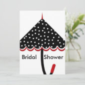 Invitation Fête de l'mariée Polka Dot (Debout devant)