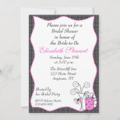 Invitation Fête de l'mariée Polka Dot Chic (Devant)