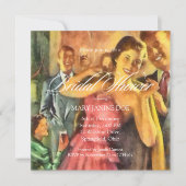 Invitation Fête de l'mariée rétro (Devant)