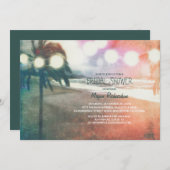 Invitation Fête de l'mariée Romantique des lanternes de plage (Devant / Derrière)