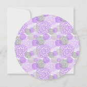 Invitation FÊTE DE L'MARIÉE ronde violette gris dahlia INVITA (Dos)