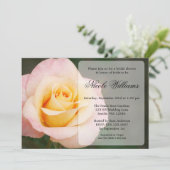 Invitation Fête de l'mariée Rose de pêche (Debout devant)