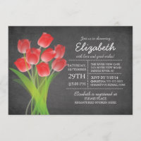 Fête de l'mariée rouge tulipe moderne