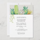 Invitation Fête de l'mariée Russe de Cactus (Devant)