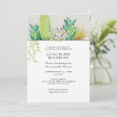 Invitation Fête de l'mariée Russe de Cactus (Debout devant)