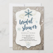 Invitation Fête de l'mariée Russe de neige hivernale (Devant)