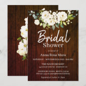 Invitation *~* Fête de l'mariée Russe des Roses d'aquarelle b (Devant / Derrière)