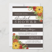 Invitation Fête de l'mariée russe du bouquet de tournesol (Devant)