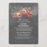 Invitation Fête de l'mariée Russe Floral Chalkboard<br><div class="desc">canapé-lit Chalet Chalet nuptiale invitation à la douche avec fleurs d'aquarelle</div>