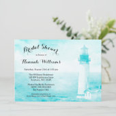 Invitation Fête de l'mariée Rustic Turquoise (Debout devant)