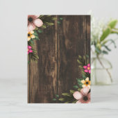 Invitation Fête de l'mariée rustique à la campagne élégante d (Debout devant)