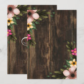 Invitation Fête de l'mariée rustique à la campagne élégante d (Devant / Derrière)