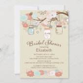 Invitation Fête de l'mariée rustique de Mason Jar (Devant)