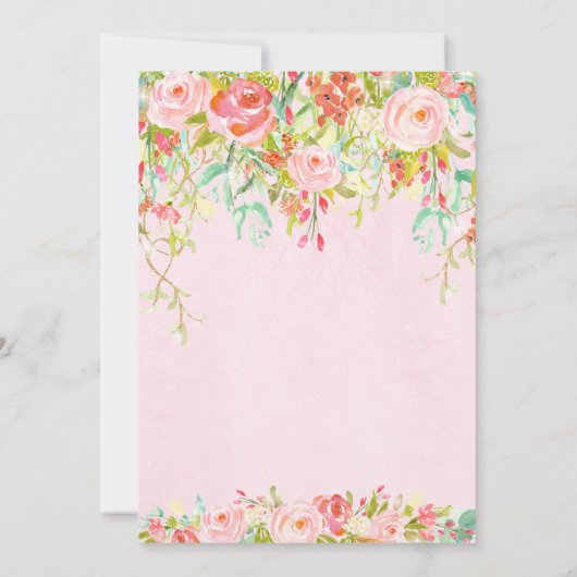 Invitation Fête de l'mariée secrète Sparkle Enchanted (Dos)