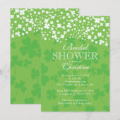 Invitation Fête de l'mariée Shamrock irlandaise moderne et am (Devant / Derrière)