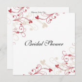 Invitation Fête de l'mariée simple et élégante (Devant / Derrière)