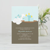 Invitation Fête de l'mariée Spa {aqua} (Debout devant)