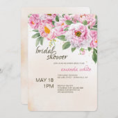 Invitation Fête de l'mariée tirée à la main par des pignons (Devant / Derrière)