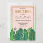 Invitation Fête de l'mariée Tropical Palm Tree Banana Leaf Go (Devant)