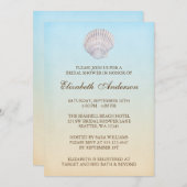 Invitation Fête de l'mariée Tropical Seashell Beach (Devant / Derrière)