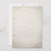 Invitation Fête de l'mariée tropicale en briques blanches (Dos)