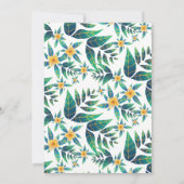 Invitation Fête de l'mariée tropicale Hibiscus Floral (Dos)