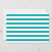 Invitation Fête de l'mariée Turquoise Stripes (Dos)