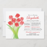 Fête de l'mariée typographique moderne de la tulip