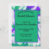 Invitation Fête de l'mariée verte de teint pourpre (Devant)