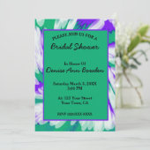 Invitation Fête de l'mariée verte de teint pourpre (Debout devant)