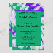 Invitation Fête de l'mariée verte de teint pourpre (Devant / Derrière)