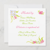 Invitation Fête de l'mariée Victorienne Stoppée Tea Cups Tea  (Dos)