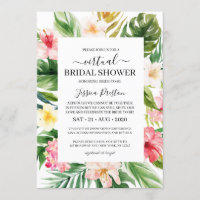 Fête de l'mariée virtuelle florale tropicale Water