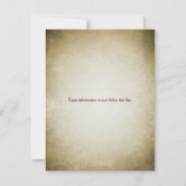 Invitation Fête de l'mariée viticole de Grapevine (Dos)