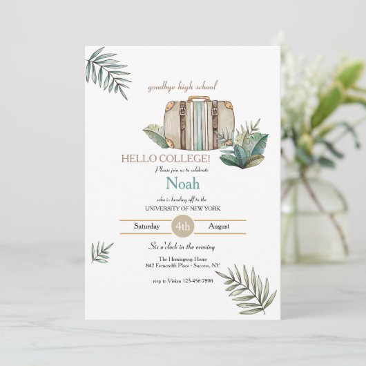 Invitation Fête de l'obtention du diplôme (Debout devant)