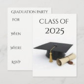 Invitation Fête de l'obtention du diplôme (Devant / Derrière)