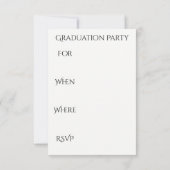 Invitation Fête de l'obtention du diplôme (Dos)