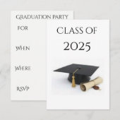 Invitation Fête de l'obtention du diplôme (Devant / Derrière)